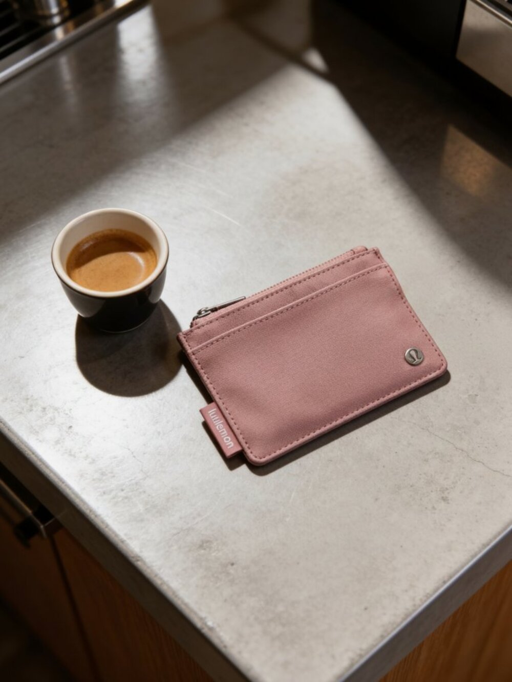 lululemon athletica Dusty Rose Zip Card Wallet